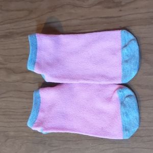 Pink And Gray Socks.